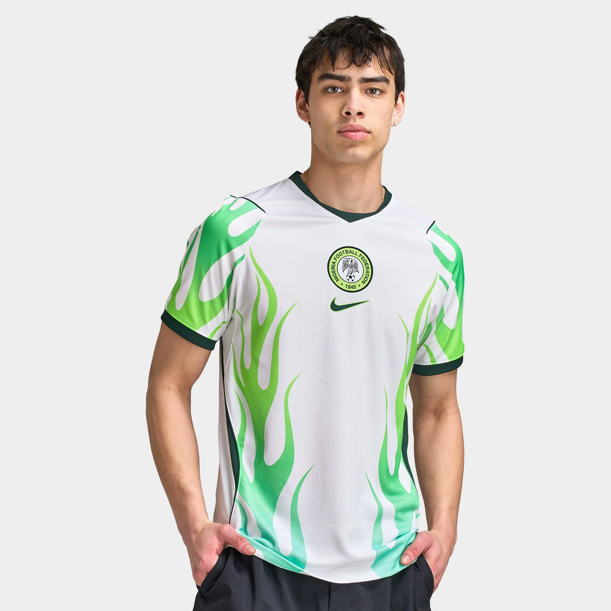 Nike Nigeria Away Jersey White / Green Glow sold by JD Sports
