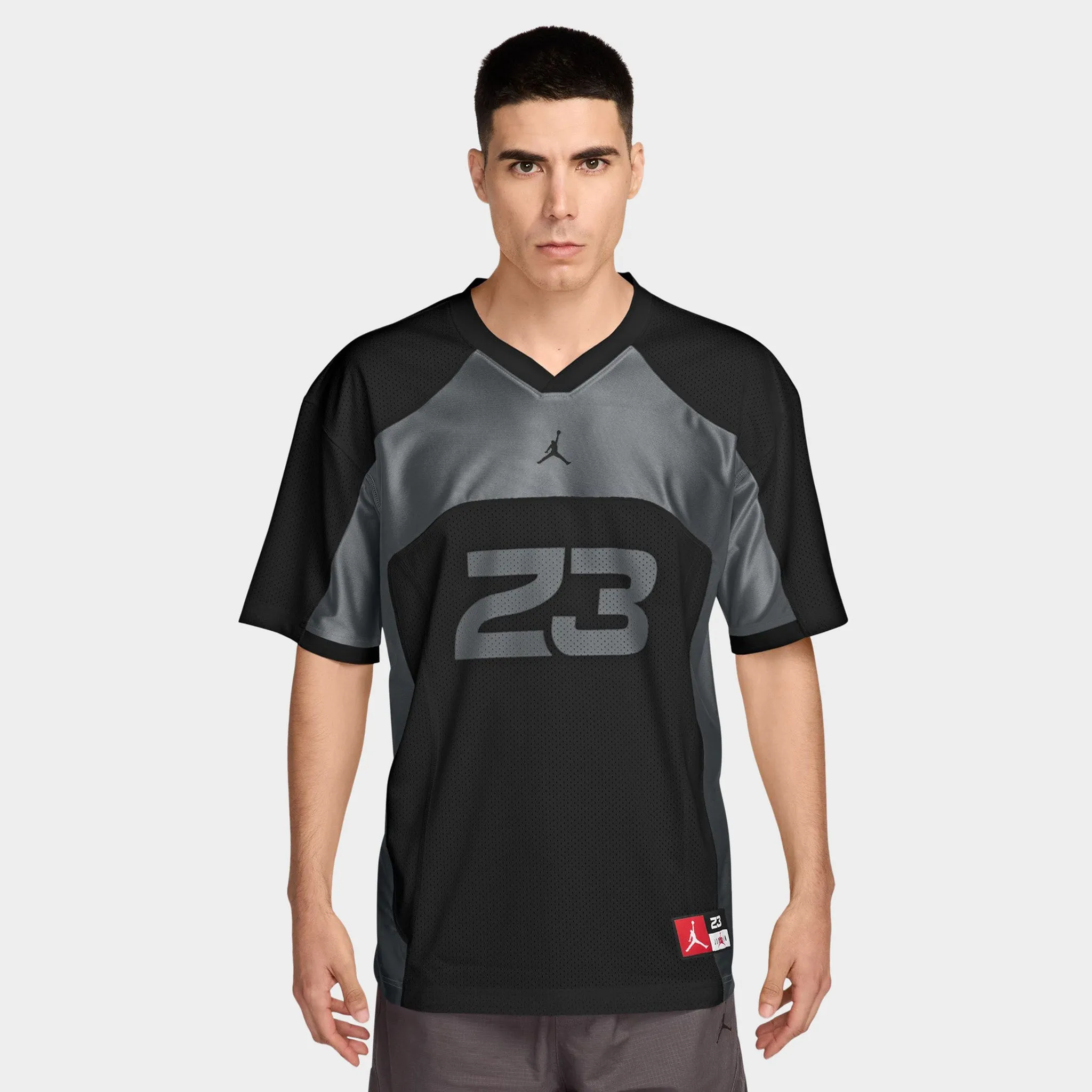 Jordan Flight Men's Short-Sleeve Jersey Black / Iron Grey - University Grey sold by JD Sports