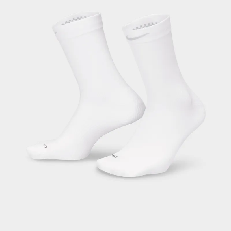 Nike Lightweight Run Crew Socks (1 Pair) White / Platinum made by Nike