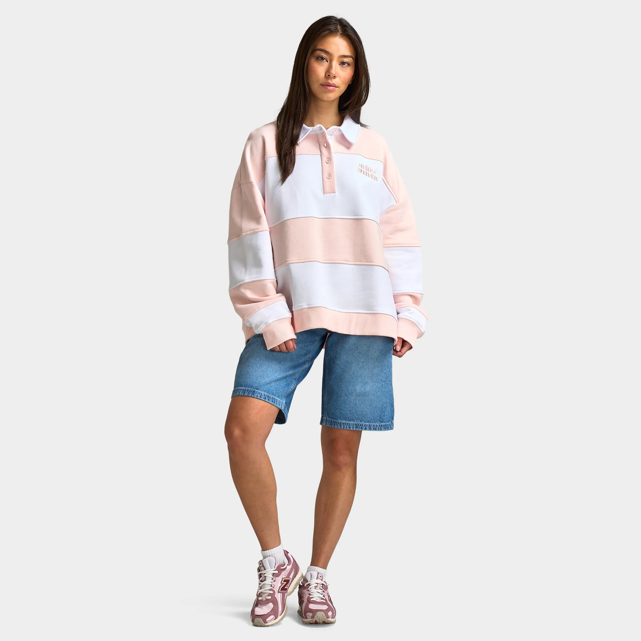 Unlike Humans Panel Polo / Pink Dogwood sold by JD Sports product image thumbnail 5