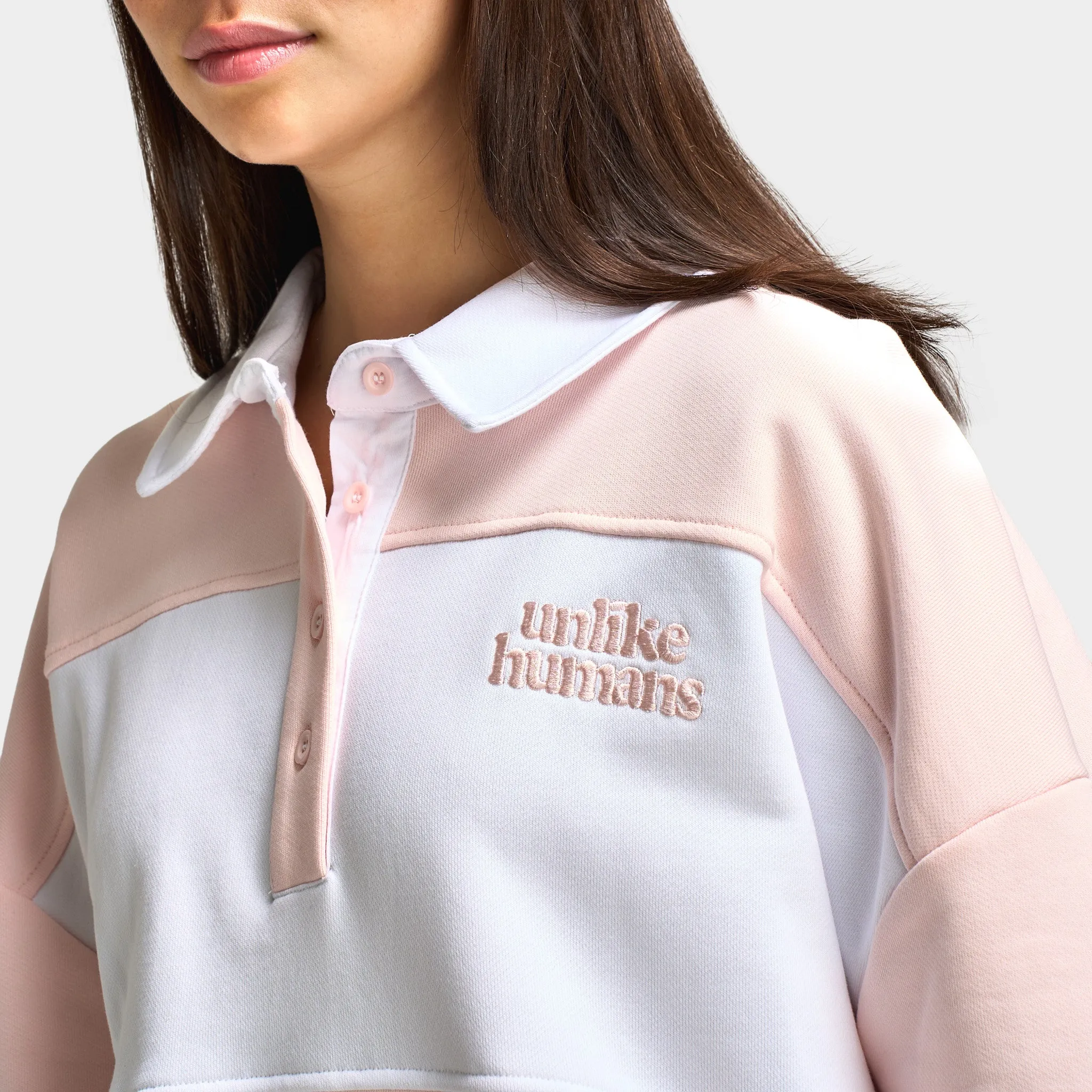 Unlike Humans Panel Polo / Pink Dogwood sold by JD Sports product image thumbnail 3