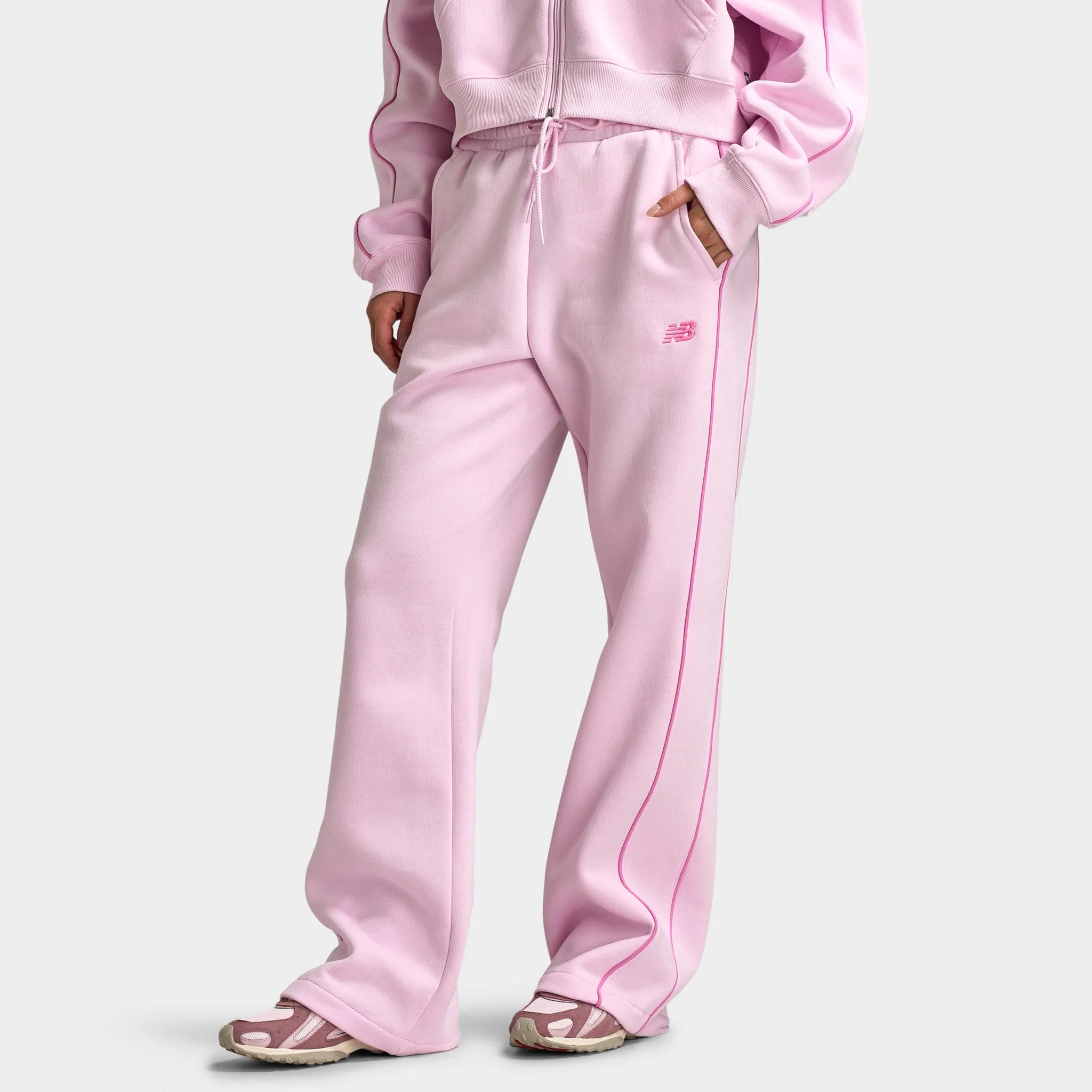 New Balance Women's Piping Straight Leg Joggers / Light Raspberry sold by JD Sports product image thumbnail 2