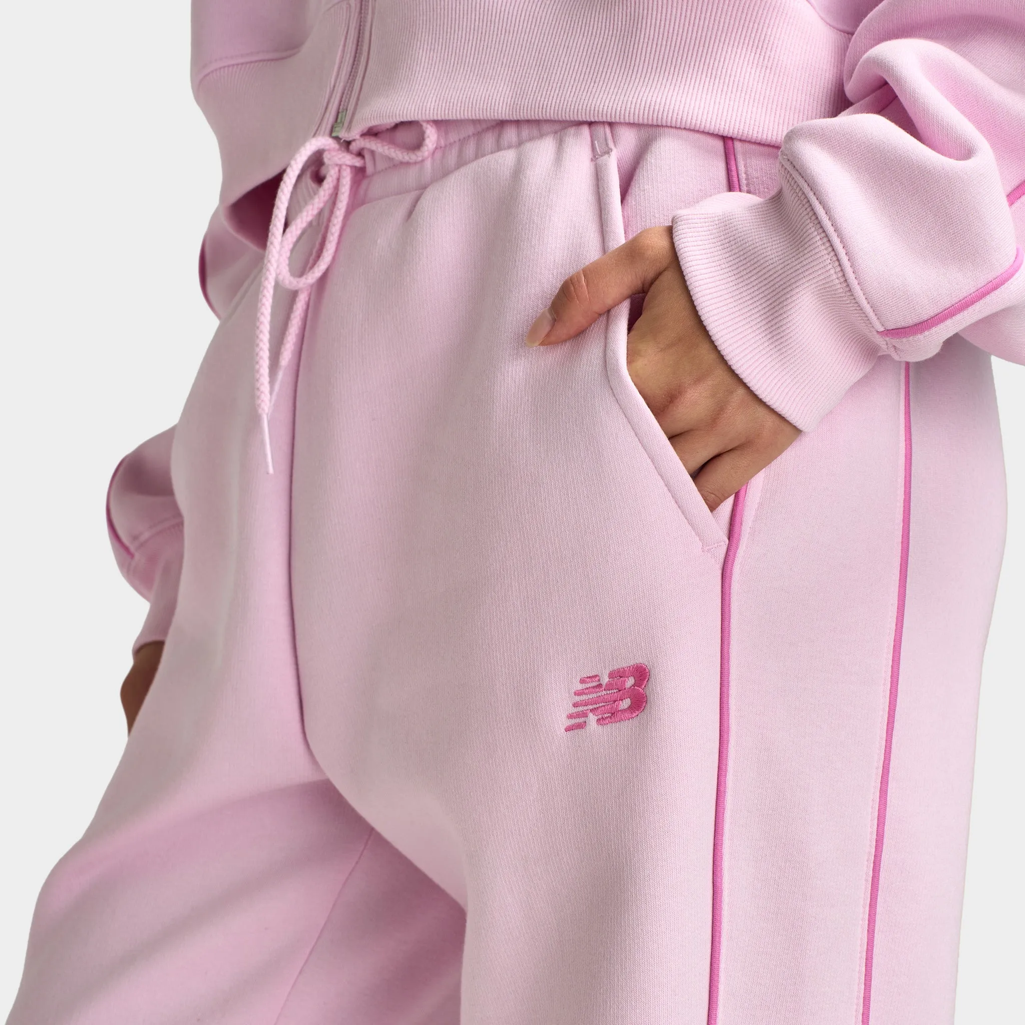 New Balance Women's Piping Straight Leg Joggers / Light Raspberry sold by JD Sports product image thumbnail 5