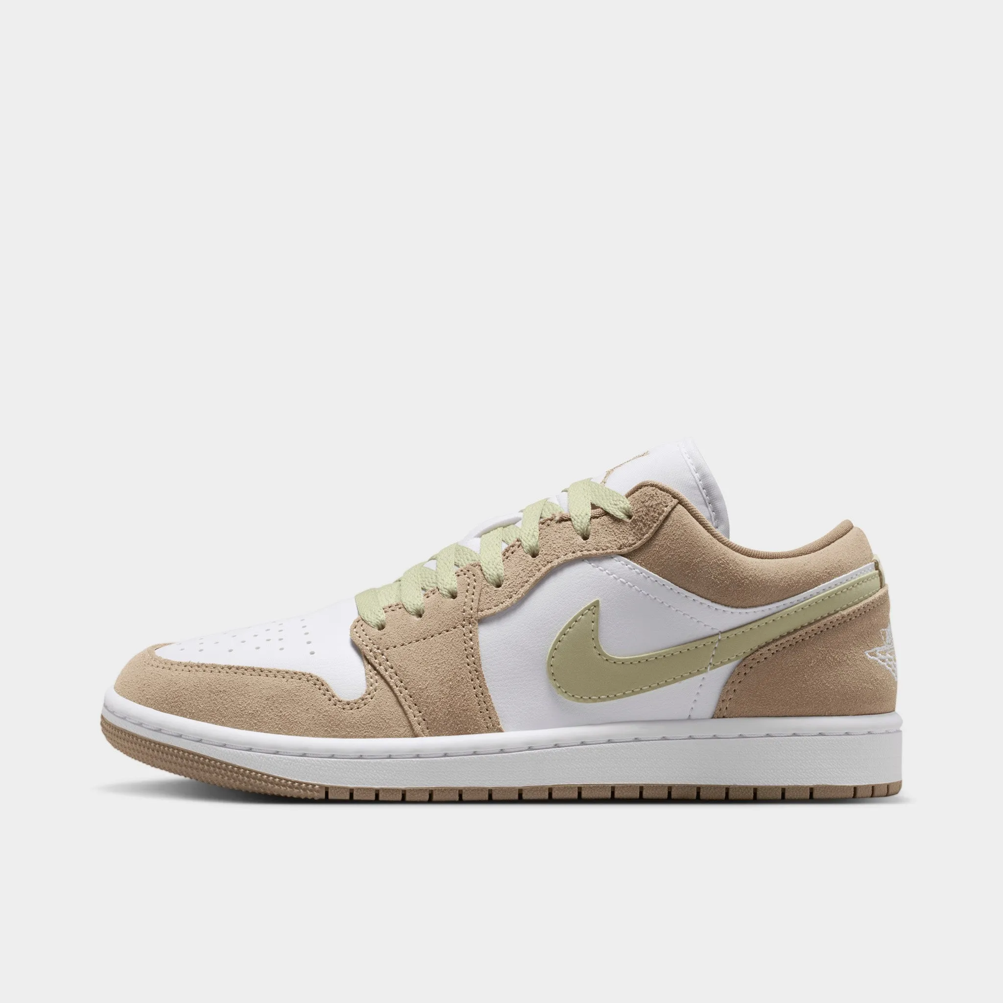 Jordan Women's 1 Low Khaki / White - Olive Aura sold by JD Sports