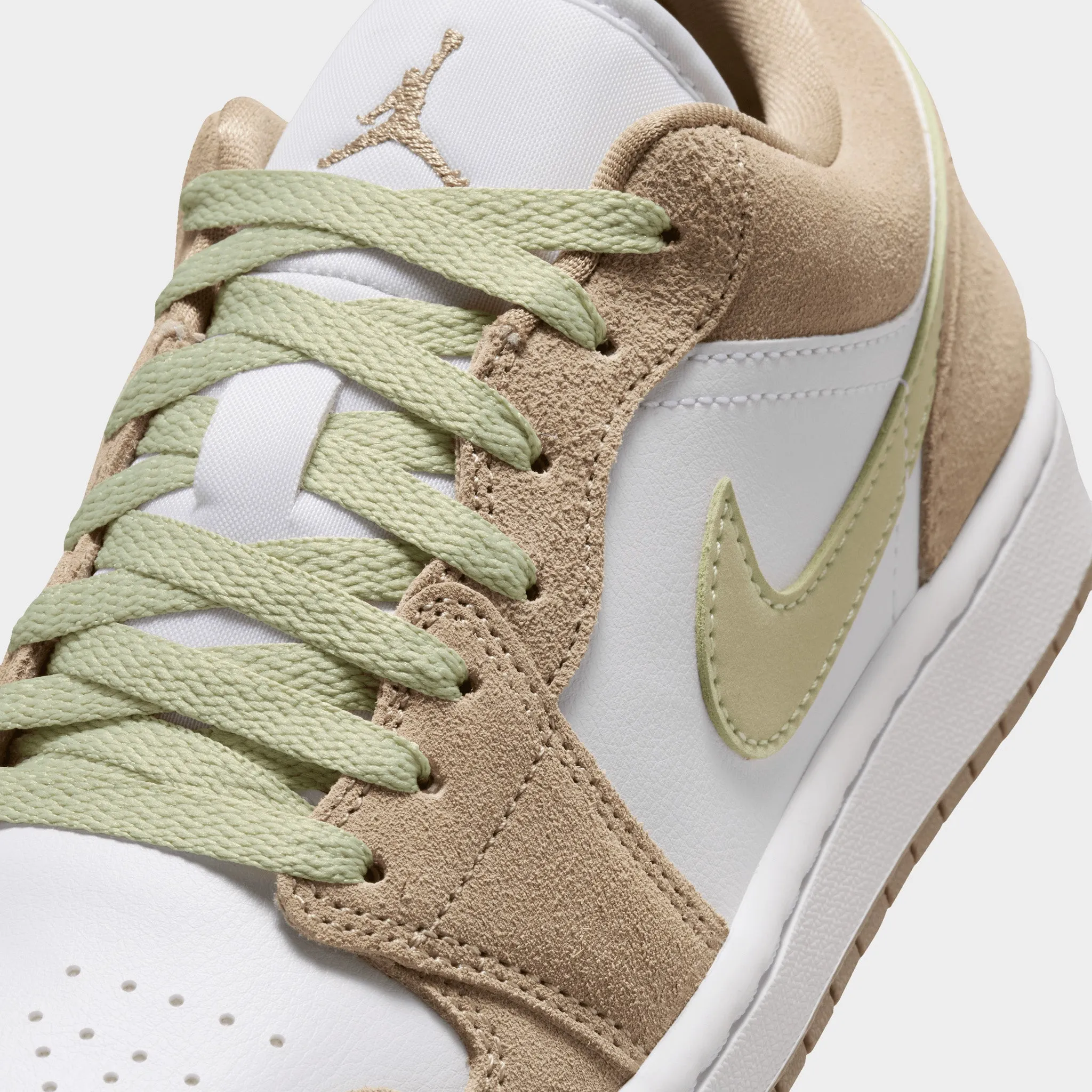 Jordan Women's 1 Low Khaki / White - Olive Aura sold by JD Sports product image thumbnail 3