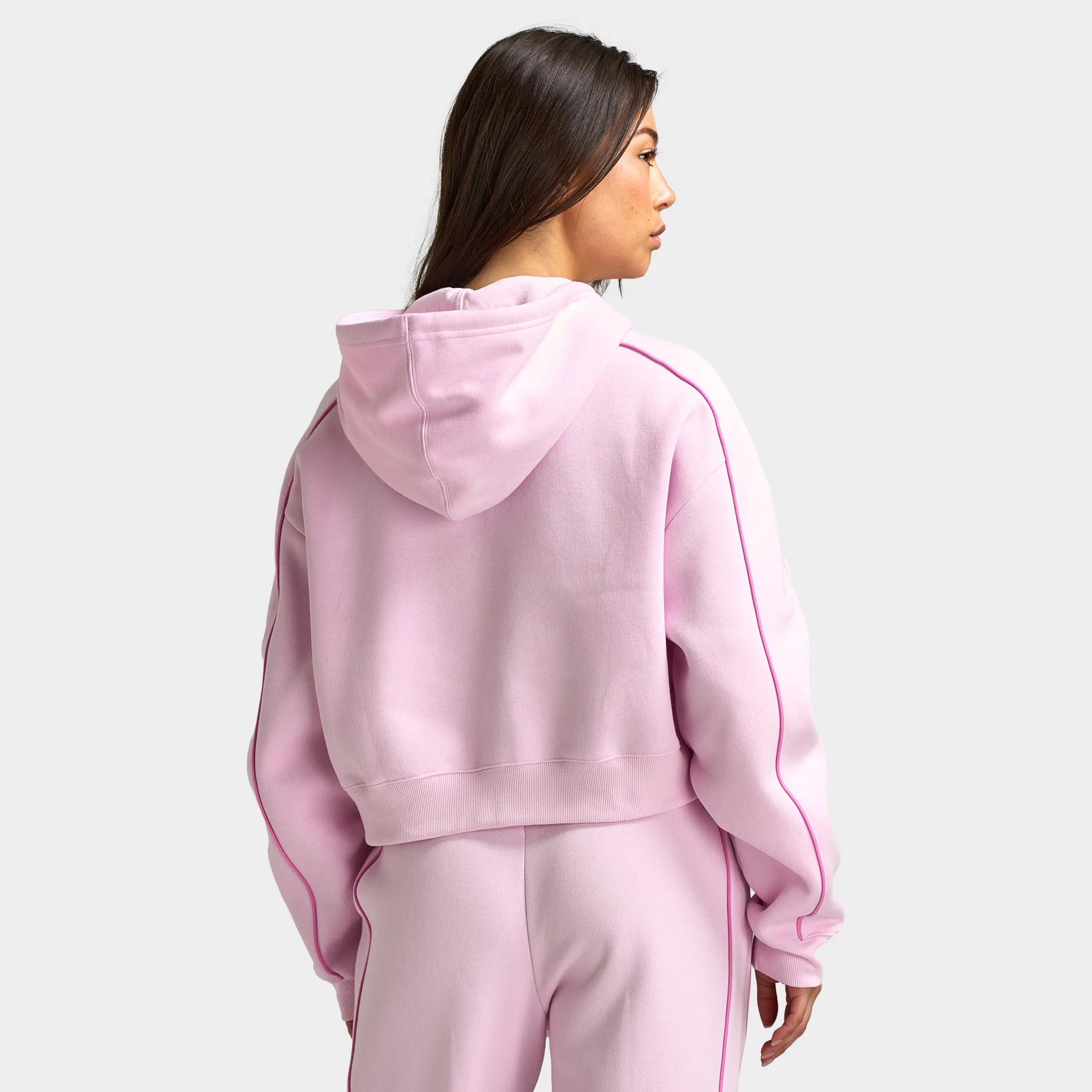 New Balance Women's Piping Full-Zip Hoodie / Light Raspberry sold by JD Sports product image thumbnail 2