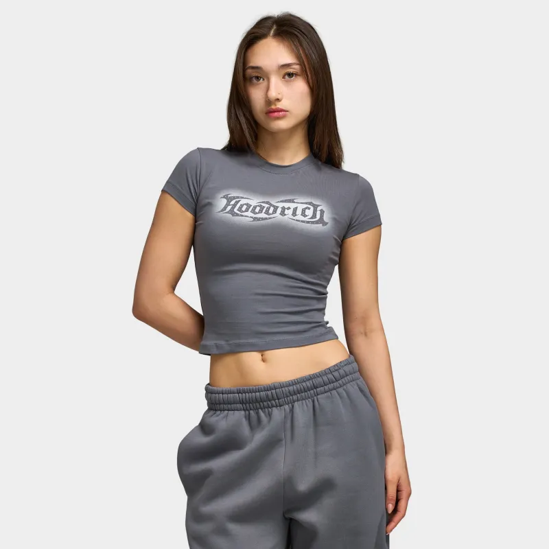 Hoodrich Luz Cropped Fitted T-Shirt / Grey made by Hoodrich