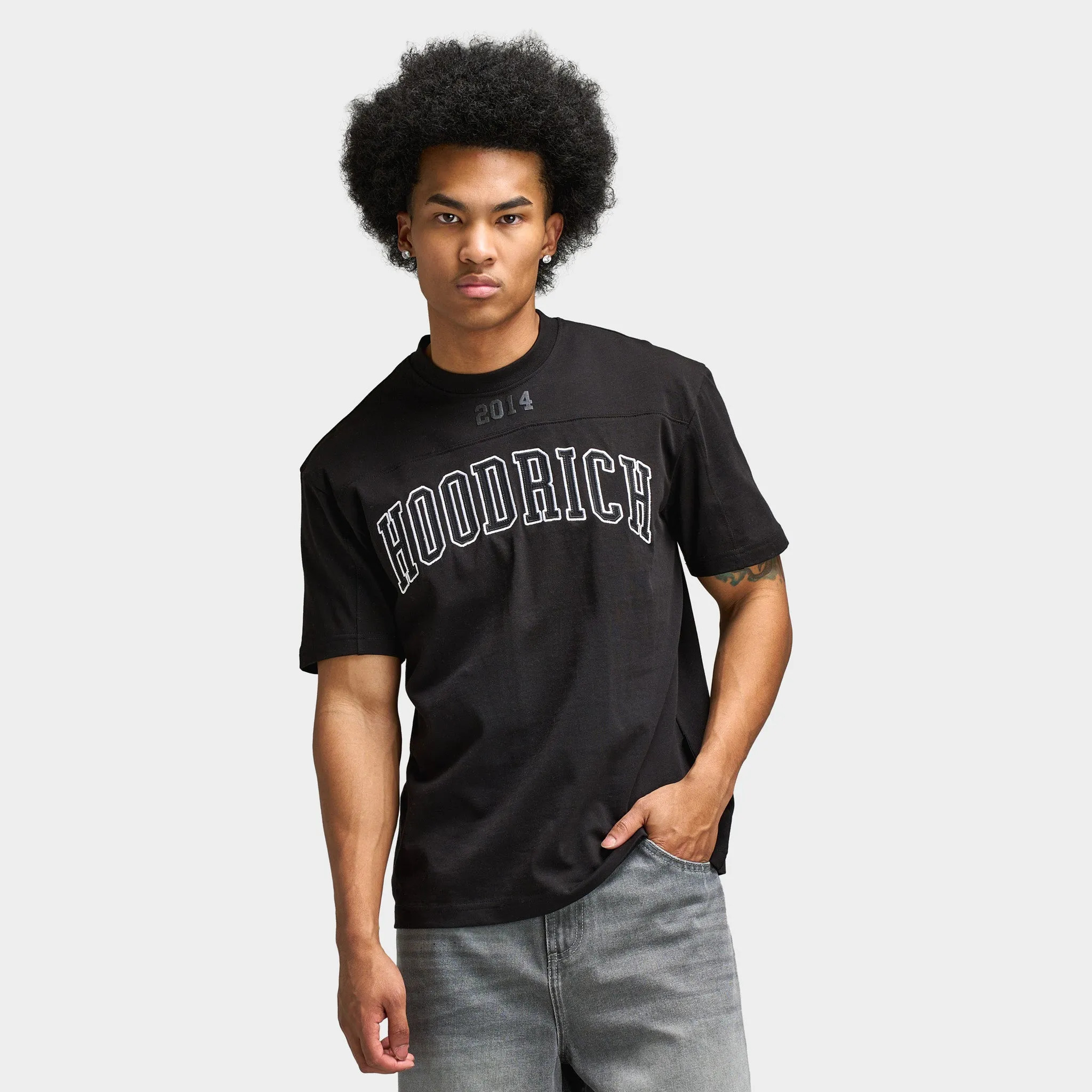 Hoodrich Varsity Oversized T-Shirt / Black sold by JD Sports