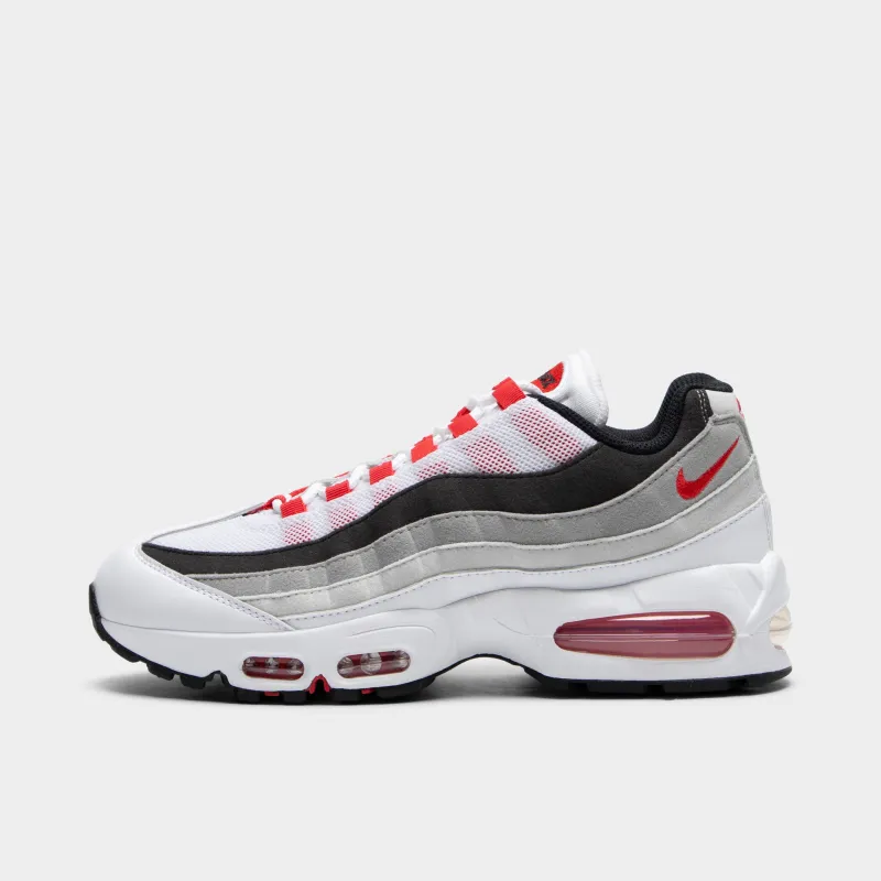 Nike Air Max 95 White / Comet Red - Neutral Grey made by Nike