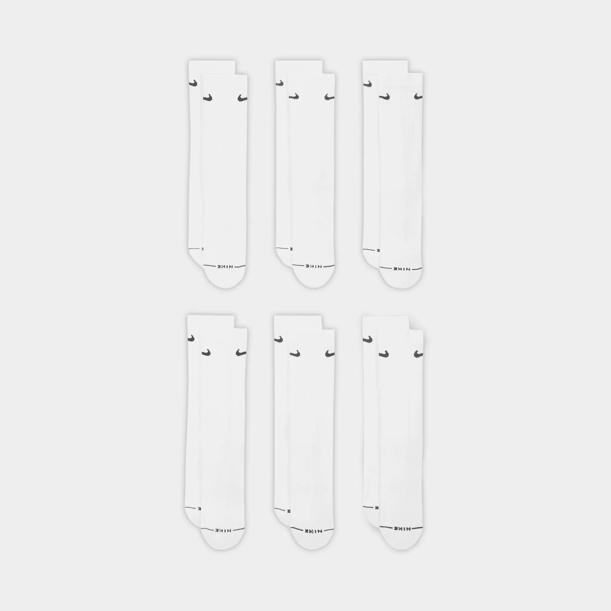 Nike Everyday Elevated Crew Socks (6-Pack) White / Black sold by JD Sports product image thumbnail 2