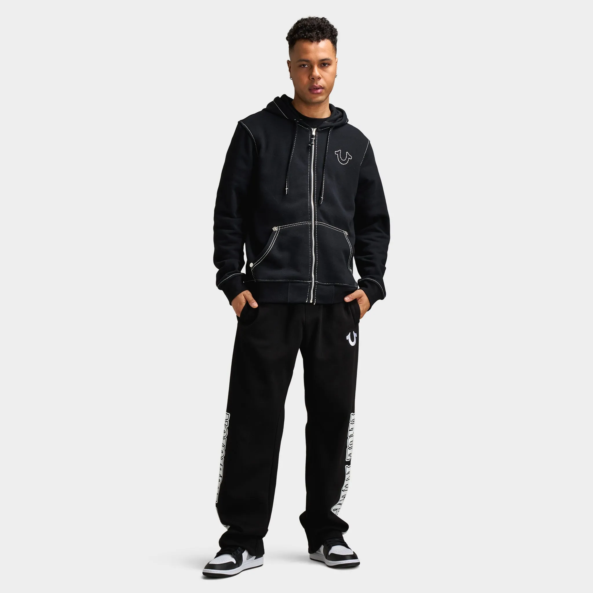 True Religion Big T Full-Zip Hoodie / Jet Black sold by JD Sports product image thumbnail 5