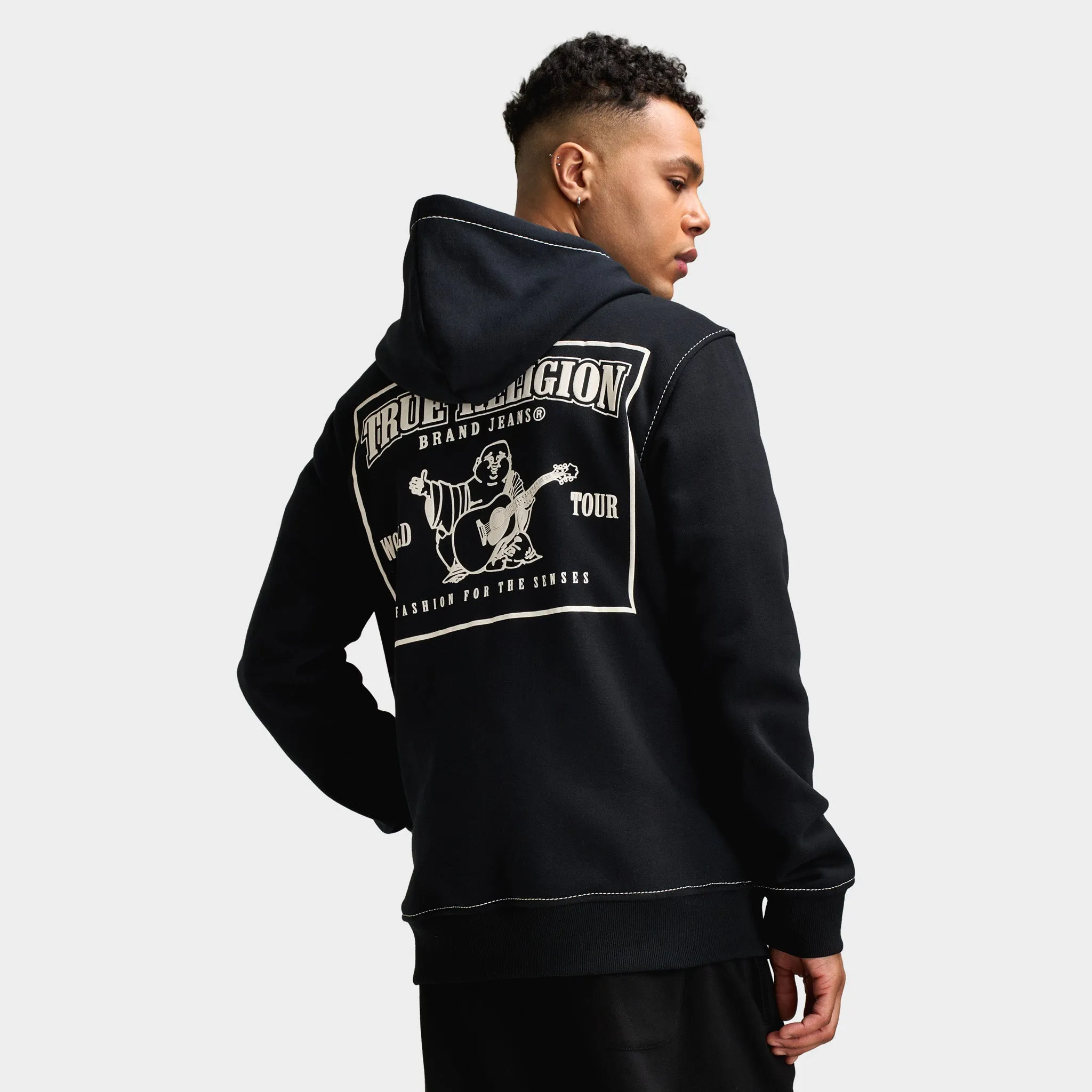 True Religion Big T Full-Zip Hoodie / Jet Black sold by JD Sports product image thumbnail 2