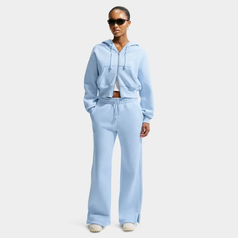 Nike Sportswear Women's Phoenix Fleece High Rise Wide Leg Pants Hydrogen Blue / Sail made by Nike