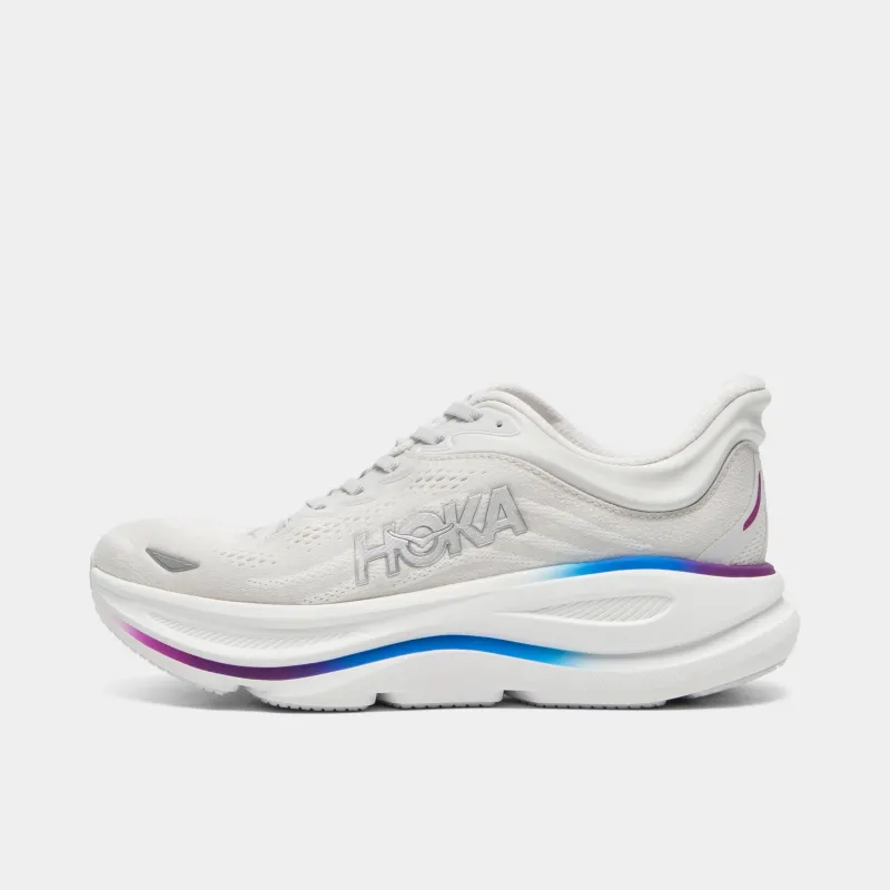 HOKA Women's Bondi 9 Cosmic Grey / White made by Hoka