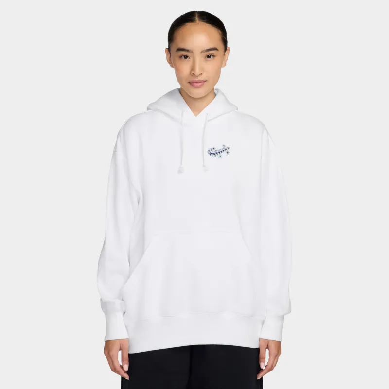 Nike Sportswear Women's Phoenix Fleece Oversized Airbush Hoodie /  White / Lapis made by Nike