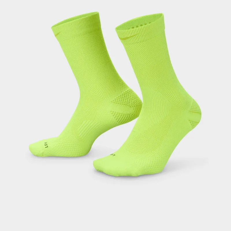 Nike Lightweight Run Crew Socks (1Pair) Volt / Bright Cactus made by Nike