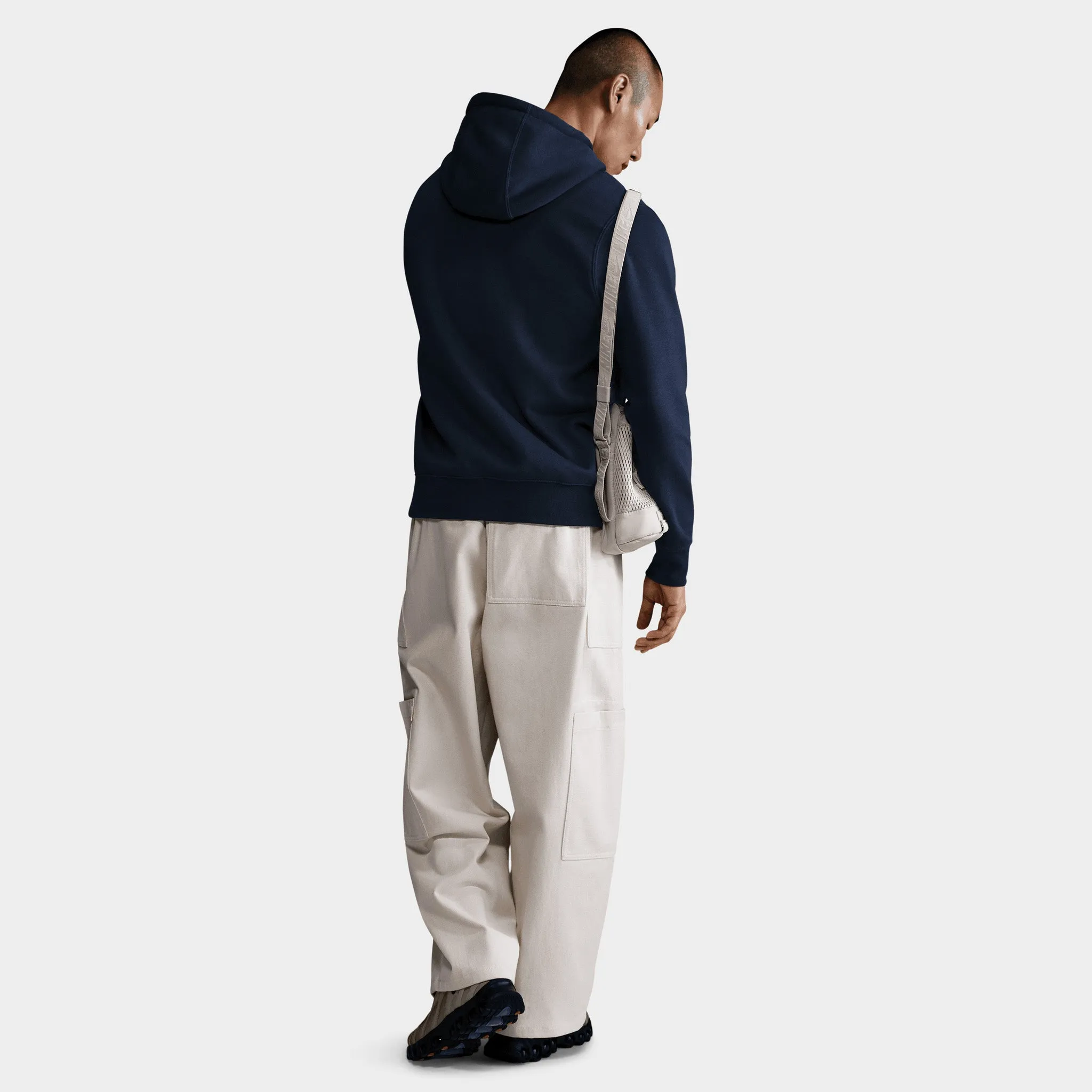 Nike Club Fleece Hoodie / Obsidian / White sold by JD Sports product image thumbnail 2