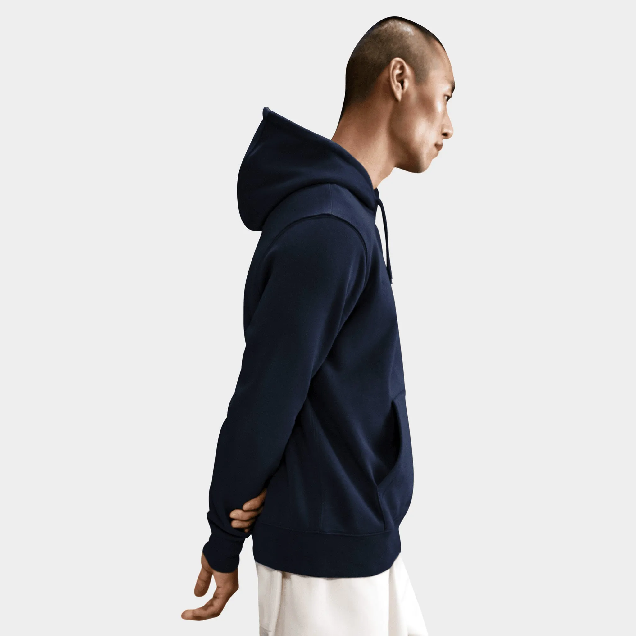 Nike Club Fleece Hoodie / Obsidian / White sold by JD Sports product image thumbnail 4