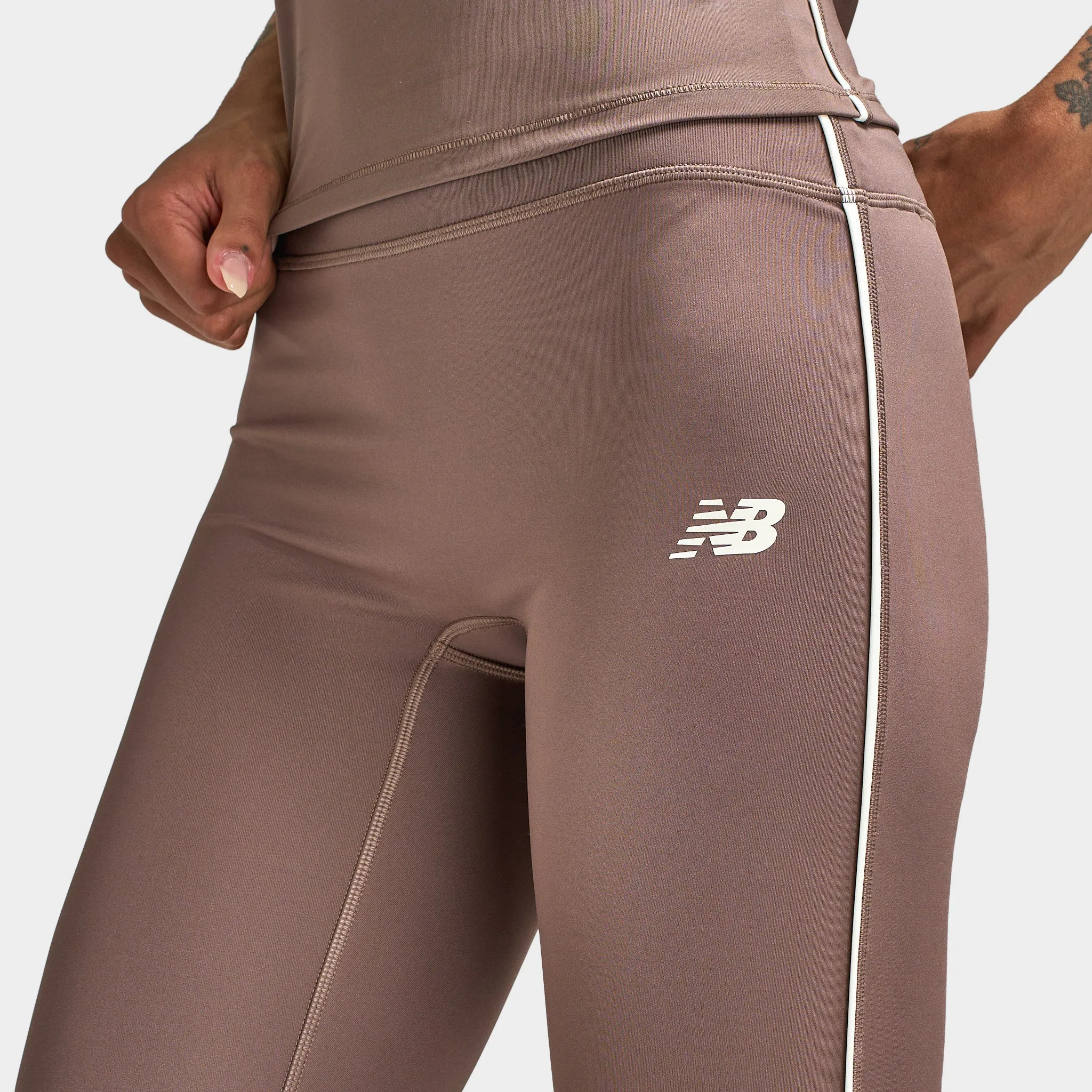 New Balance Piping Legging Cortado / Sea Salt sold by JD Sports product image thumbnail 5
