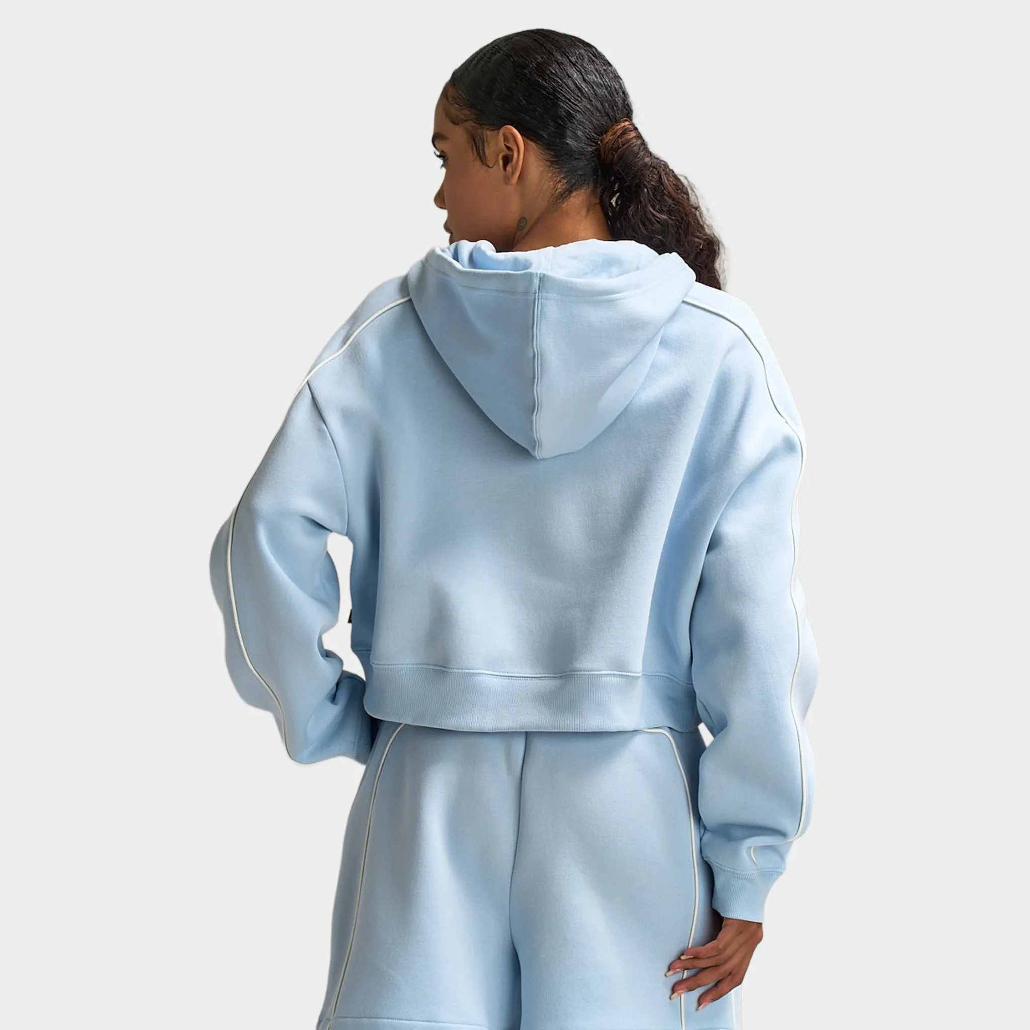 New Balance Piping Full Zip Hoodie Oxford Blue / Sea Salt sold by JD Sports product image thumbnail 2