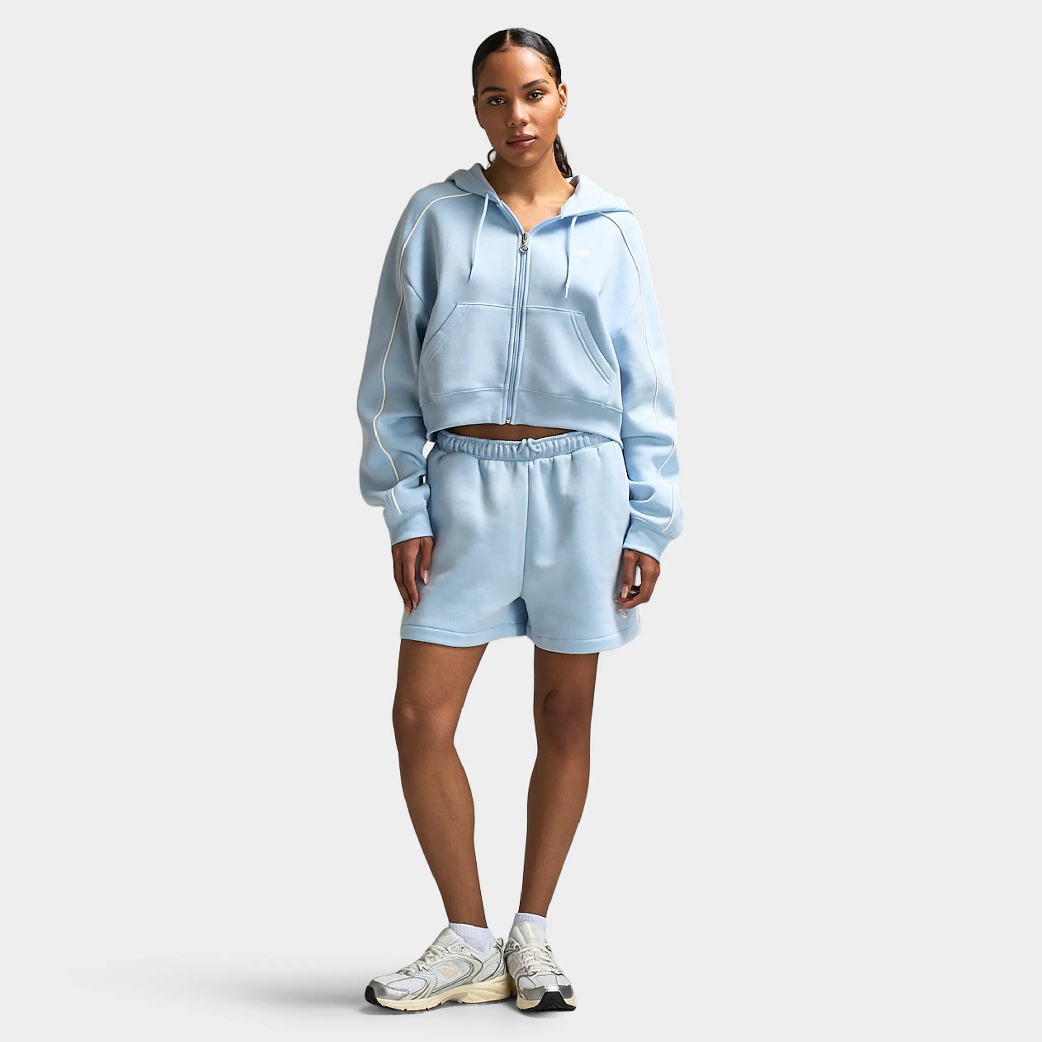 New Balance Piping Full Zip Hoodie Oxford Blue / Sea Salt sold by JD Sports product image thumbnail 5