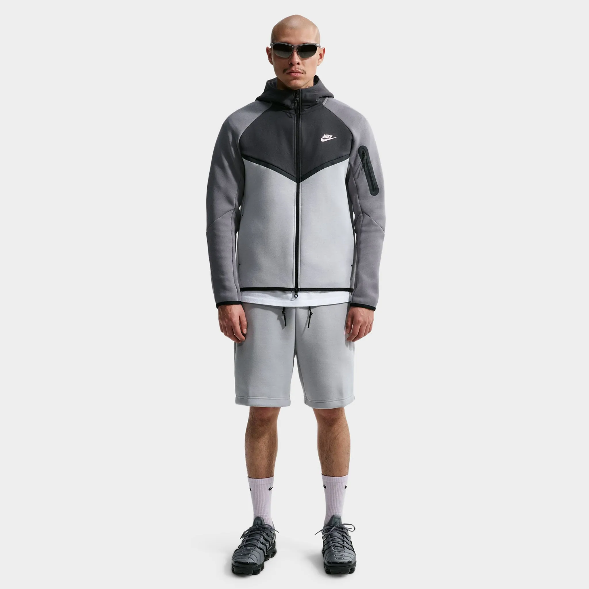 Nike Mix Tech Fleece Hoodie Smoke Grey / Anthracite / Pink sold by JD Sports product image thumbnail 3