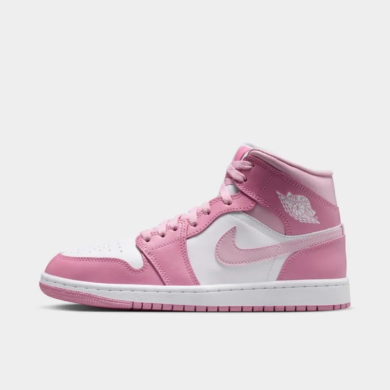 Jordan Women's 1 Mid Elemental Pink / Sail - Iced Carmine made by Jordan