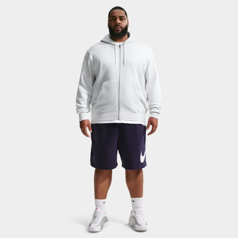 Nike Club Full-Zip Hoodie Birch Heather / White - White made by Nike