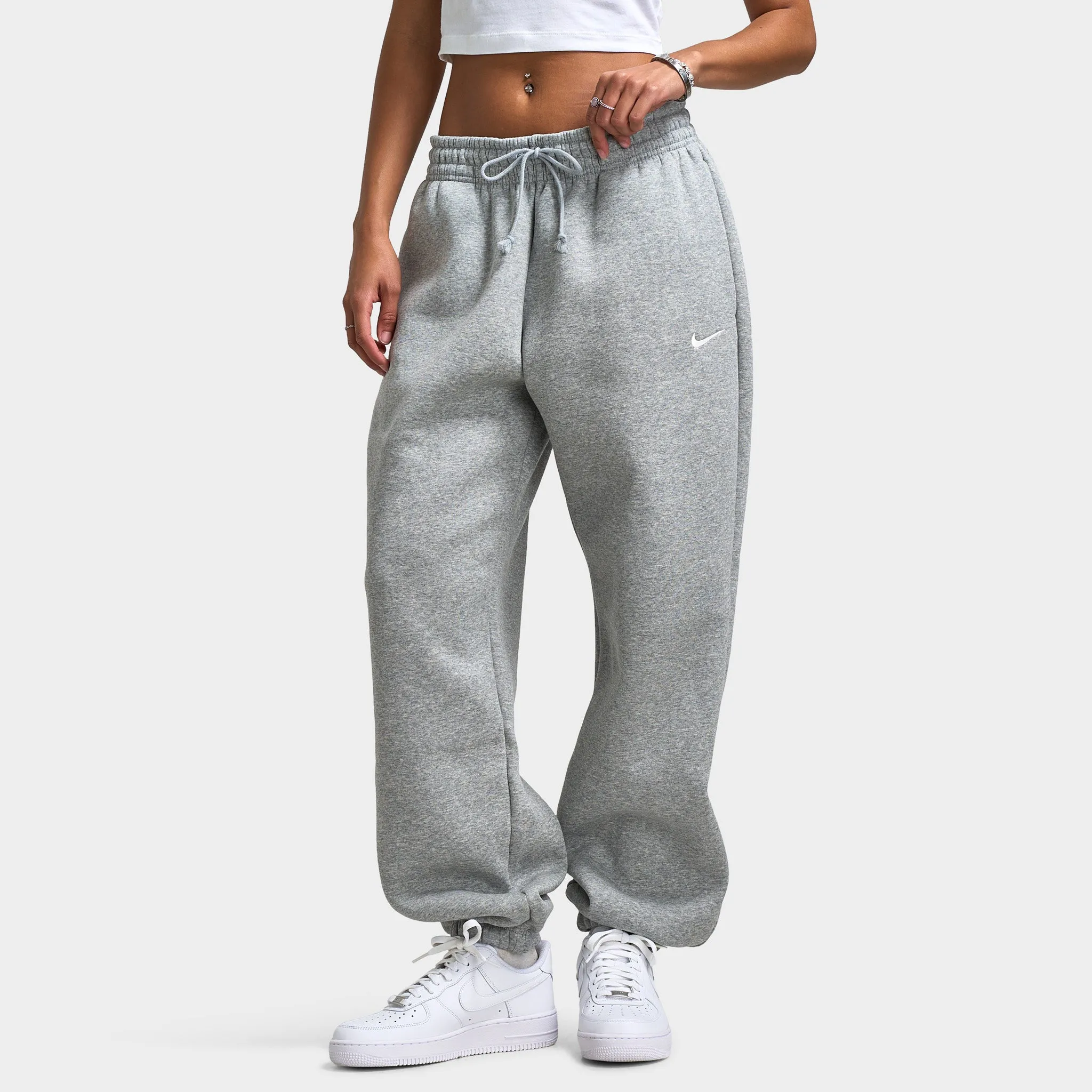 Nike Sportswear Women's Phoenix High-Waisted Oversized Sweatpants Dark Grey Heather / Sail sold by JD Sports
