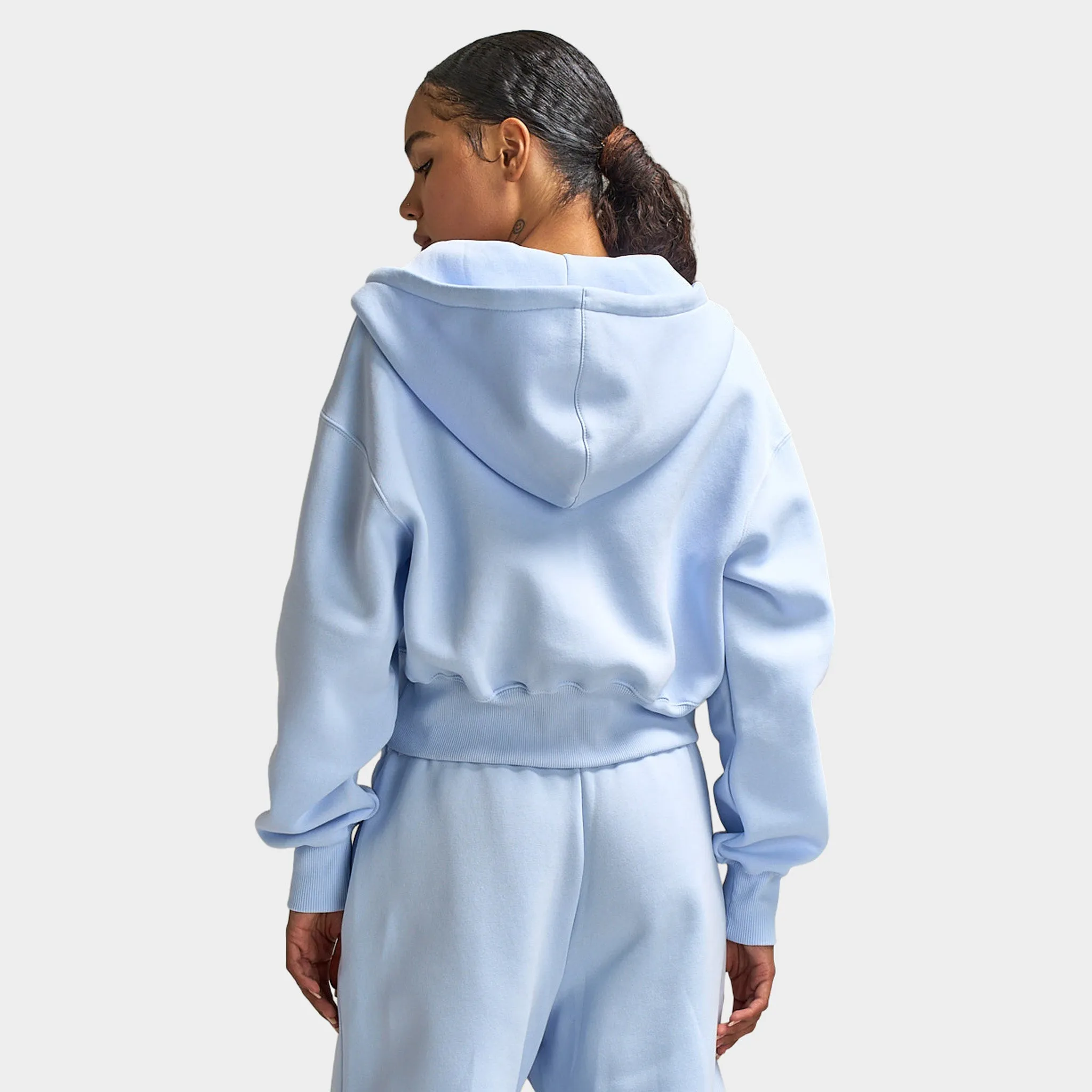 Nike Sportswear Women's Phoenix Fleece Crop Full-Zip Hoodie / Hydrogen Blue / Sail sold by JD Sports product image thumbnail 2