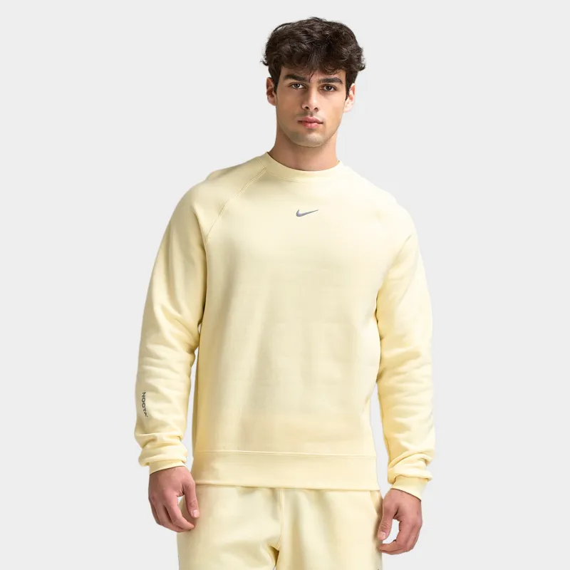Nike Men's NOCTA Fleece Crew Sweatshirt Alabaster / Platinum Tint made by Nike