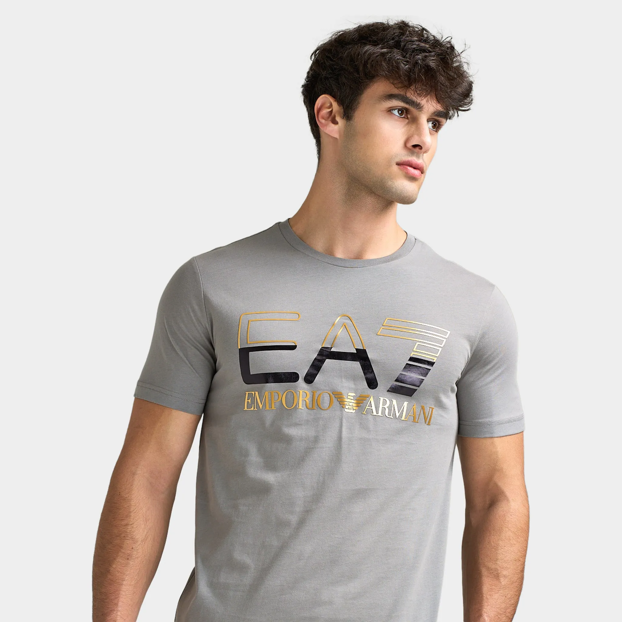 EA7 Gold Chest Logo Tee / Grey sold by JD Sports product image thumbnail 4