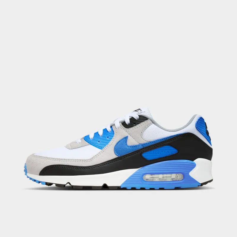 Nike Air Max 90 White / Blue Crystal - Lt Smoke made by Nike
