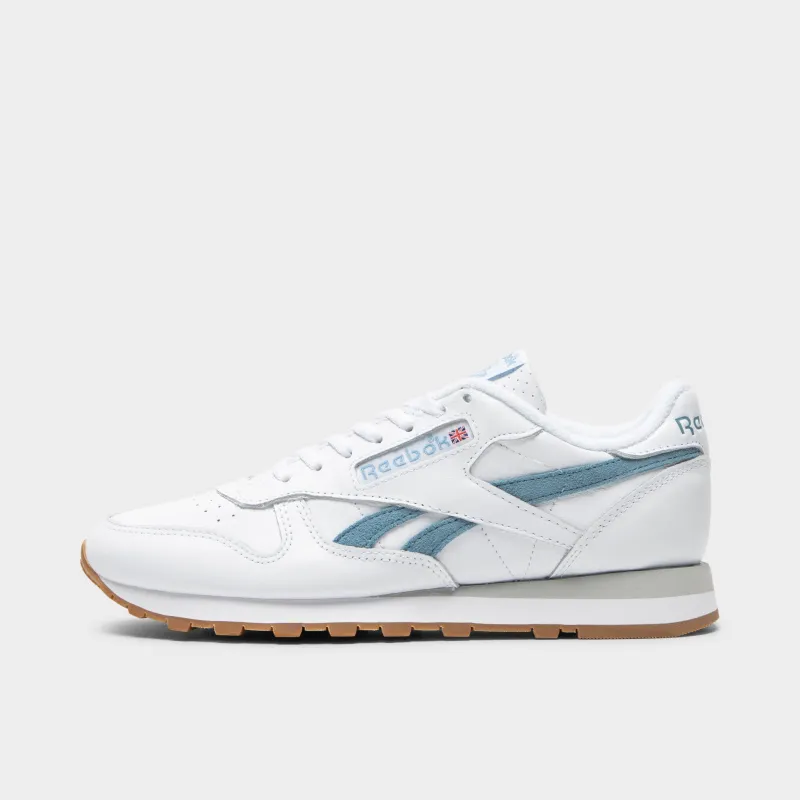 Reebok CL Leather White / Blue made by Reebok