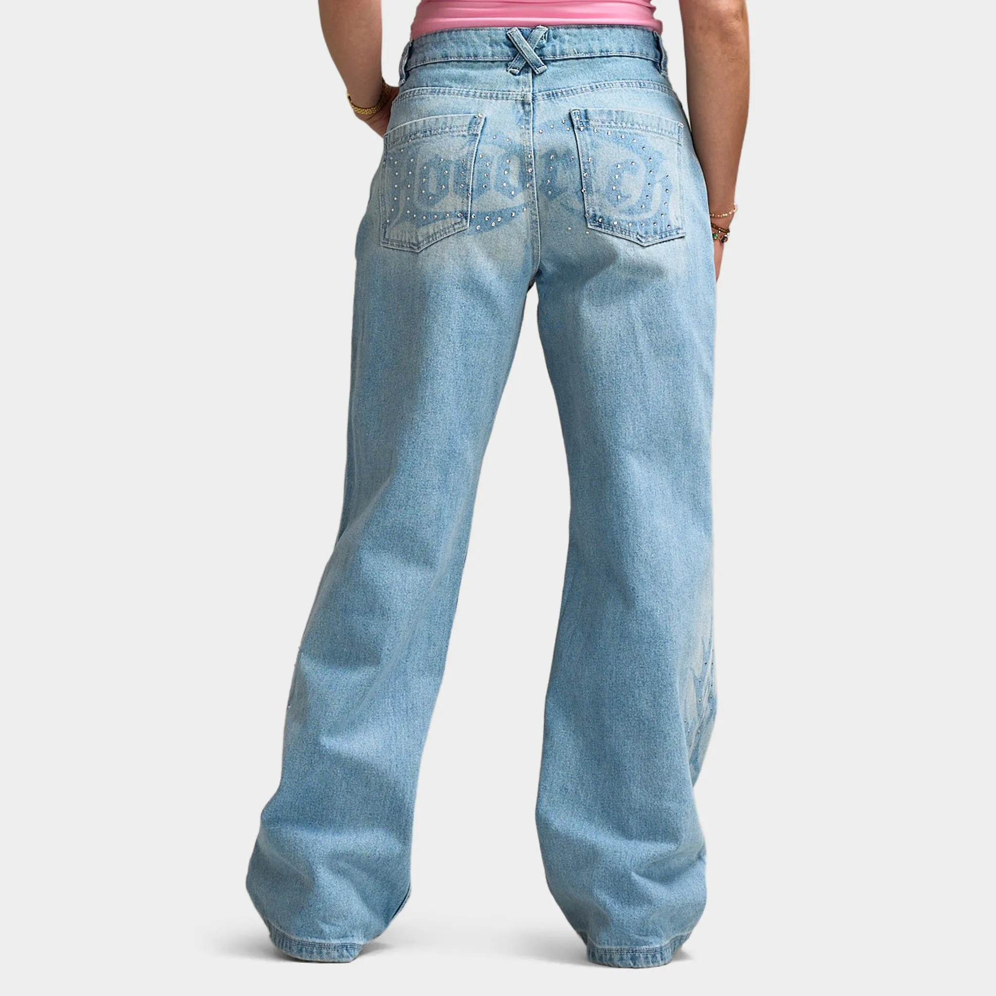 Hoodrich Luz Wide Leg Jeans / Blue sold by JD Sports product image thumbnail 4