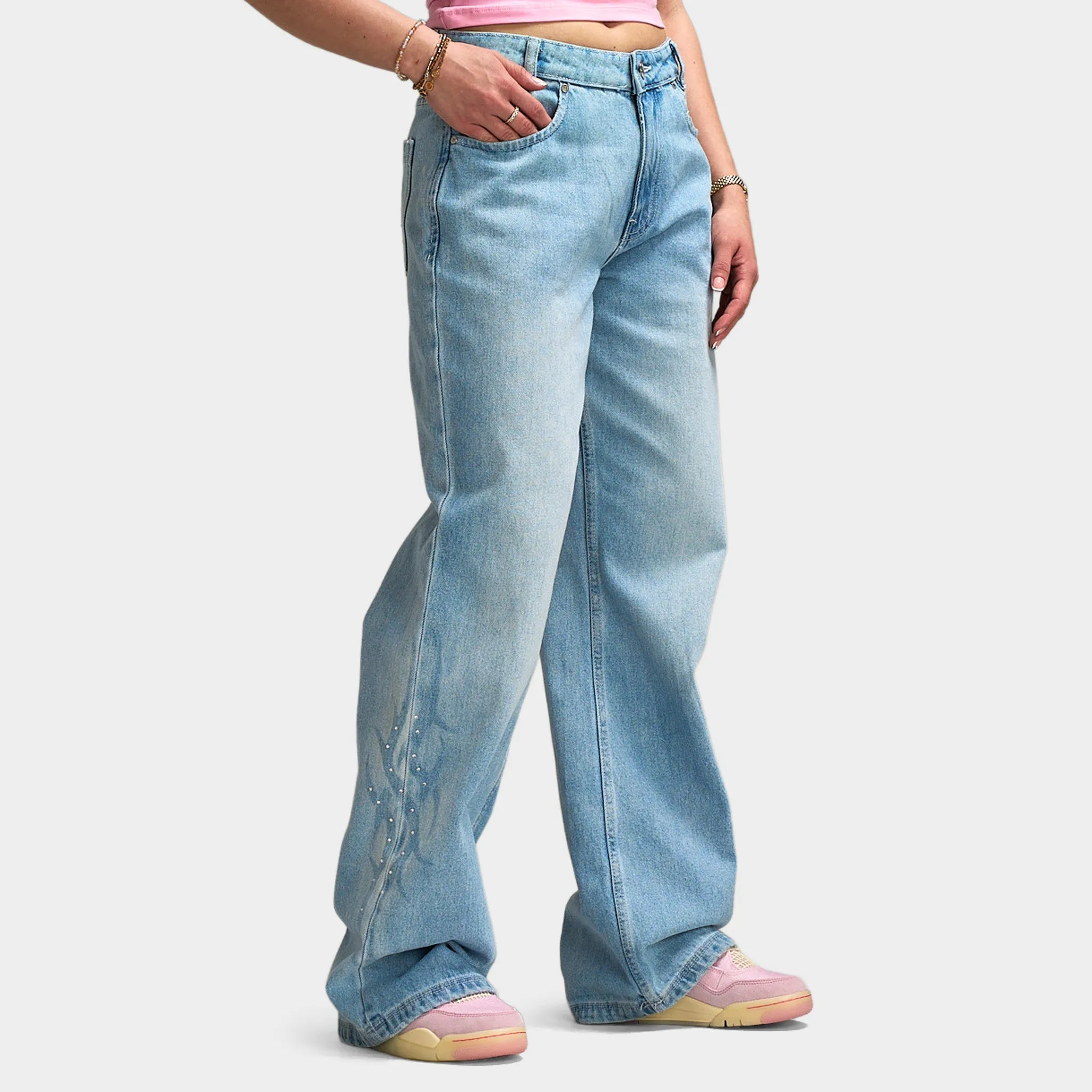 Hoodrich Luz Wide Leg Jeans / Blue sold by JD Sports product image thumbnail 3