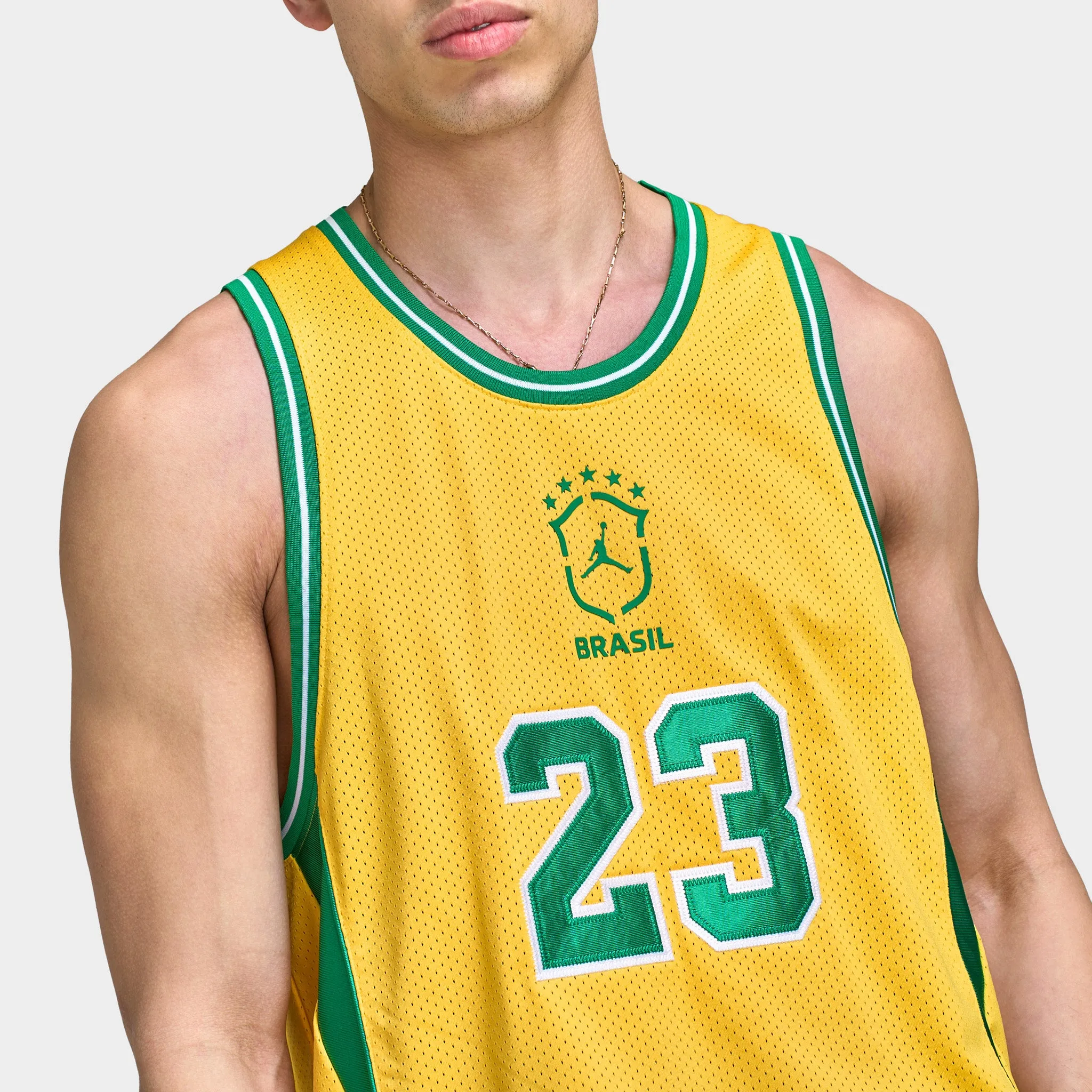 Jordan MJ ESS Mesh Jersey P6 Varsity Maize / Lucky Green sold by JD Sports product image thumbnail 5