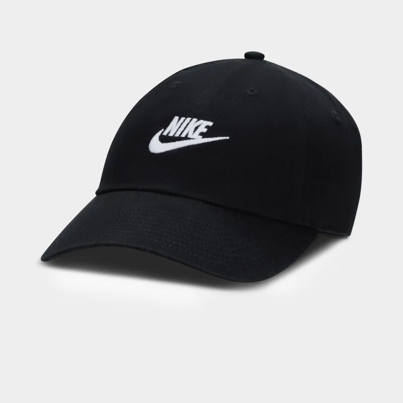 Nike Club Unstructured Futura Wash Cap Black / White made by Nike