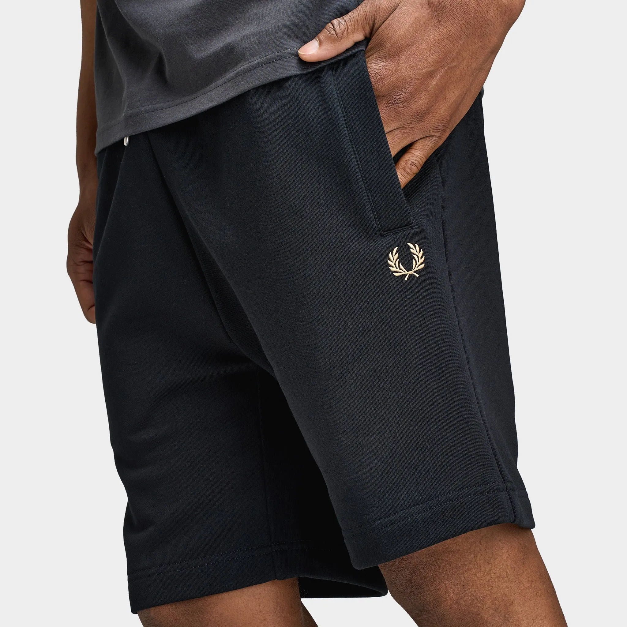 Fred Perry Classic Sweat Short Black / Warm Stone sold by JD Sports product image thumbnail 5
