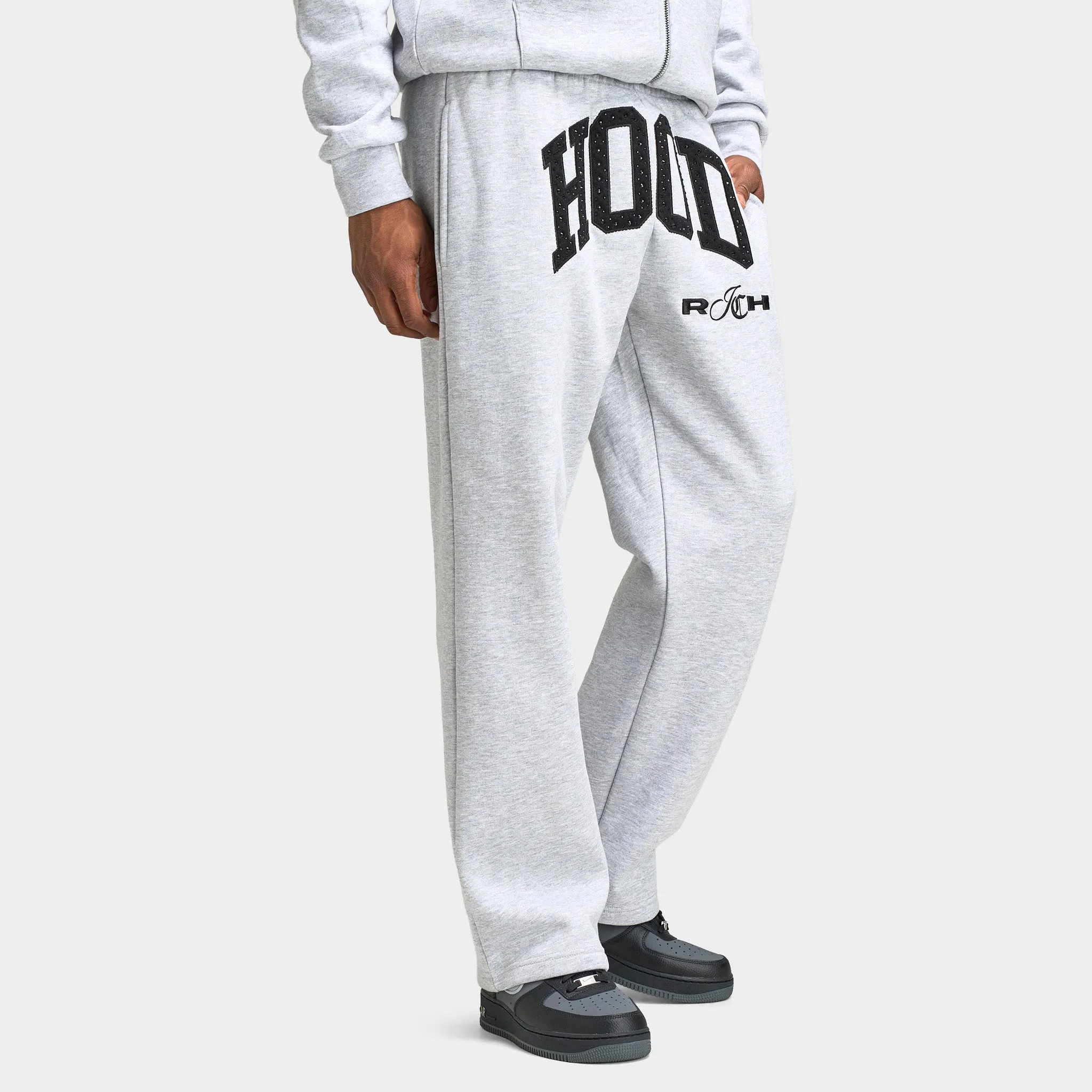 Hoodrich Captain Oversized Wide Leg Joggers / Heather Grey sold by JD Sports product image thumbnail 3