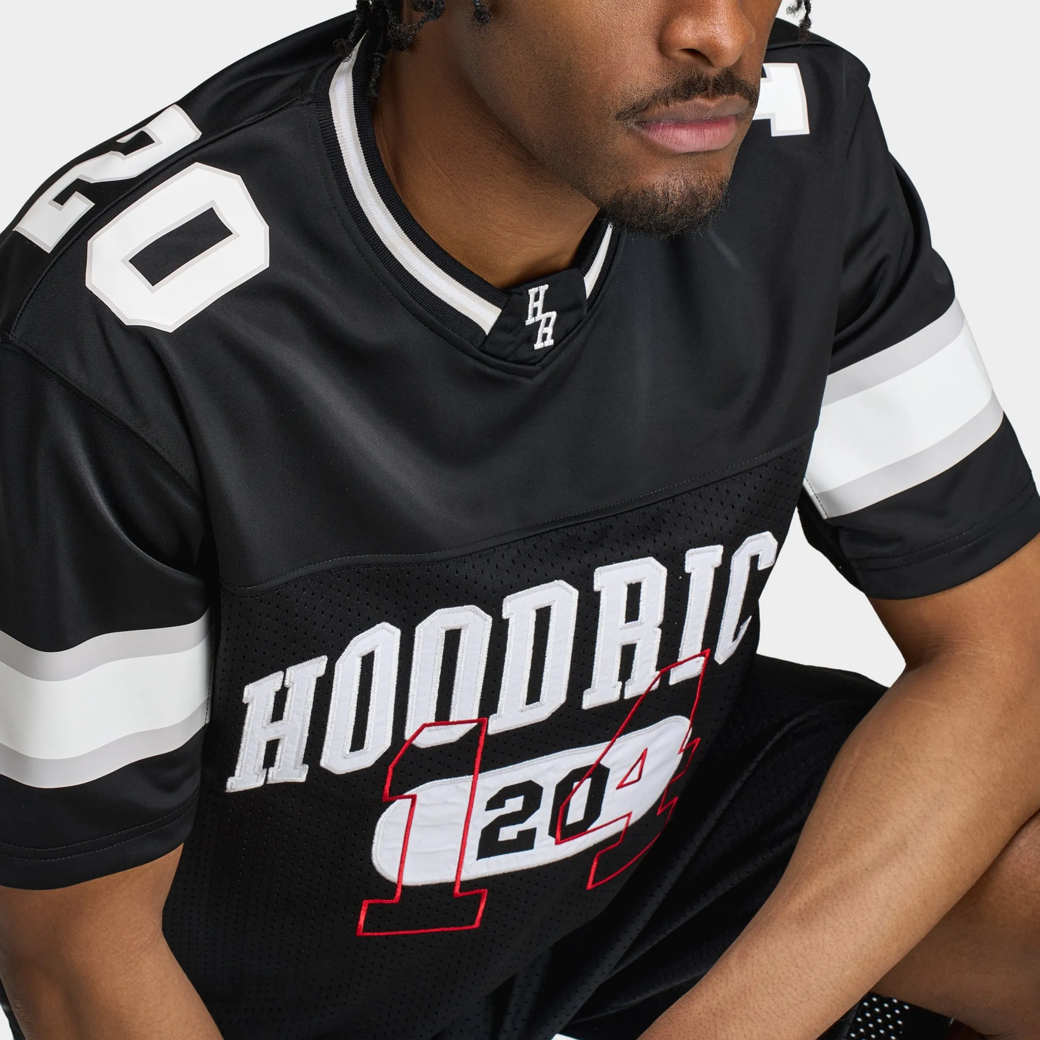 Hoodrich Varsite Oversized Mesh Jersey Black / White sold by JD Sports product image thumbnail 3