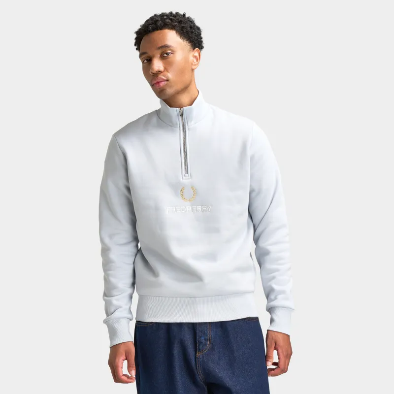 Fred Perry Stacked FLP Half-Zip / Dusky Blue made by Fred Perry