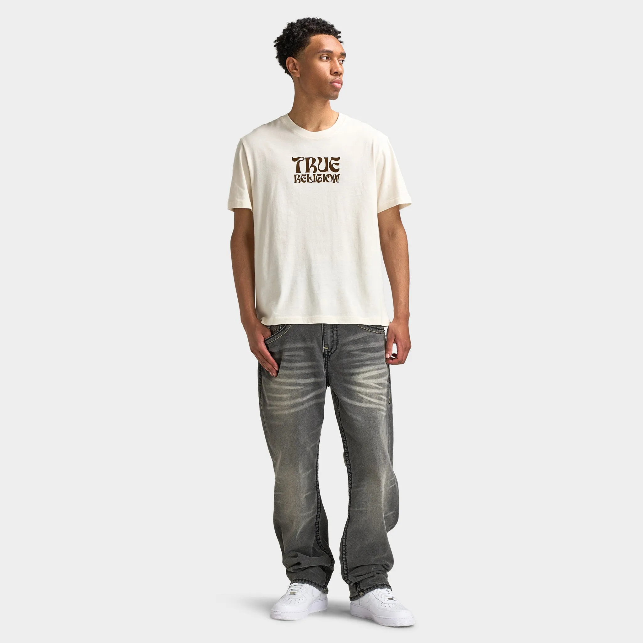 True Religion Wavy Logo Buddha Face Tee Winter White sold by JD Sports product image thumbnail 5