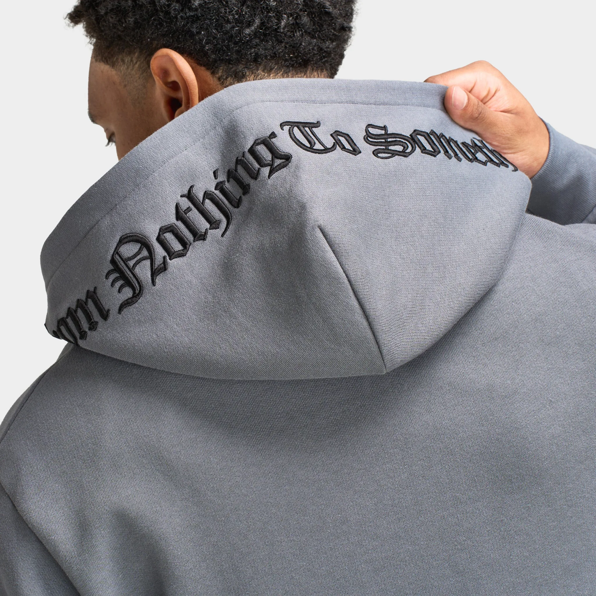 Hoodrich Inkline Oversized Full-Zip Hoodie Lava Smoke / Black Oyster sold by JD Sports product image thumbnail 4