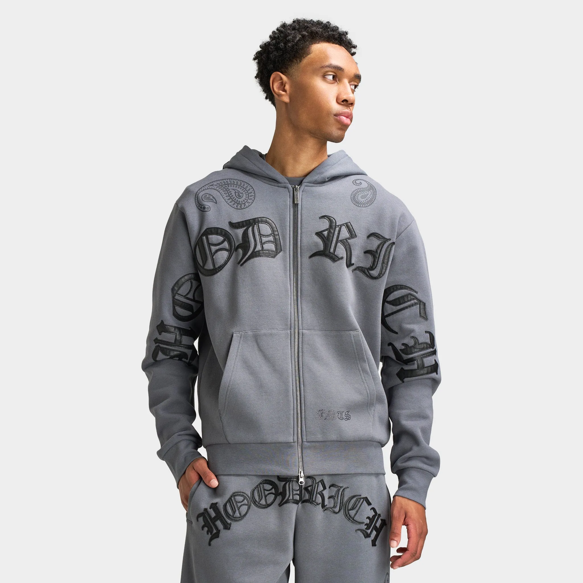 Hoodrich Inkline Oversized Full-Zip Hoodie Lava Smoke / Black Oyster sold by JD Sports
