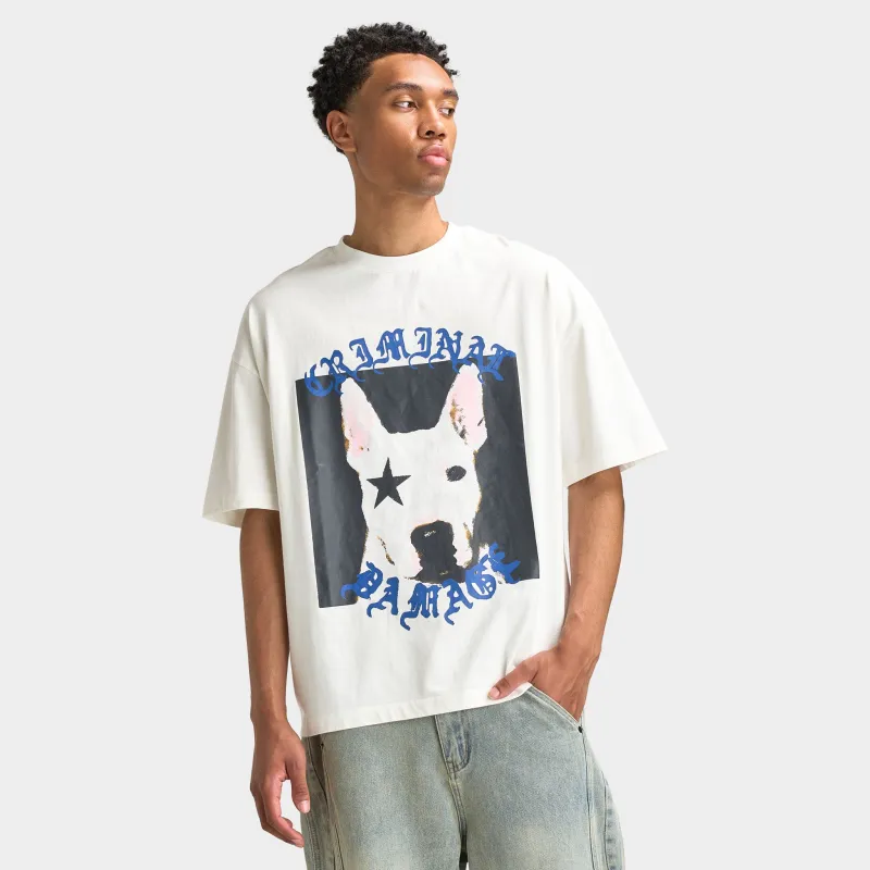 Criminal Damage Star Dog T-Shirt / Off-White made by Criminal Damage