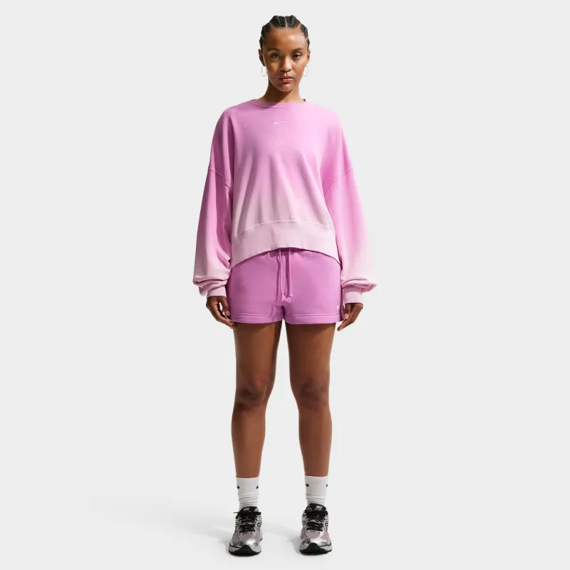 Nike Sportswear Women's Phoenix Fleece Oversized Dip Dye Crew Pink Foam / Light Magenta made by Nike