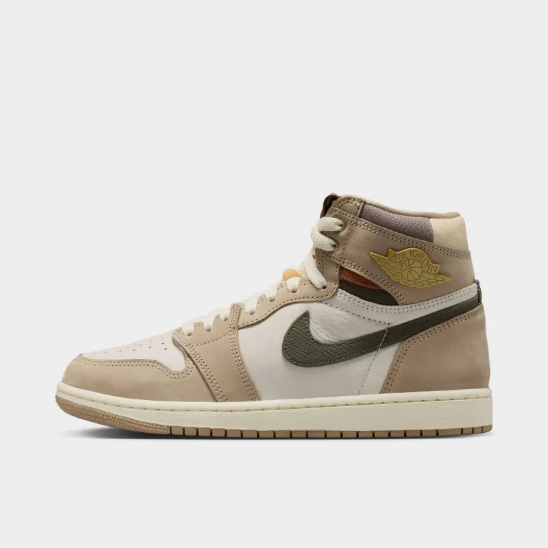 Jordan Women's 1 High Retro Khaki / Multi Color - Sail made by Jordan