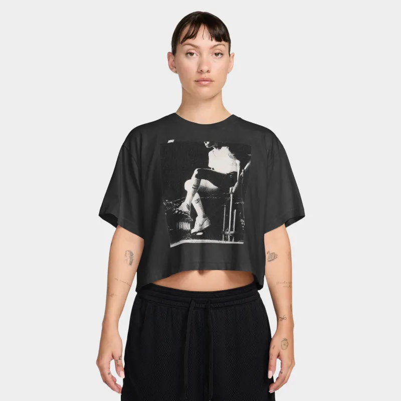 Nike Women's Basketball Photo Crop T-Shirt / Black / White made by Nike