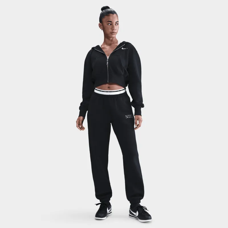 Nike Sportswear Women's Phoenix Fleece Crop Full-Zip Hoodie / Black made by Nike